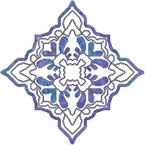 (image for) Blue Decorative Quilt Block 03